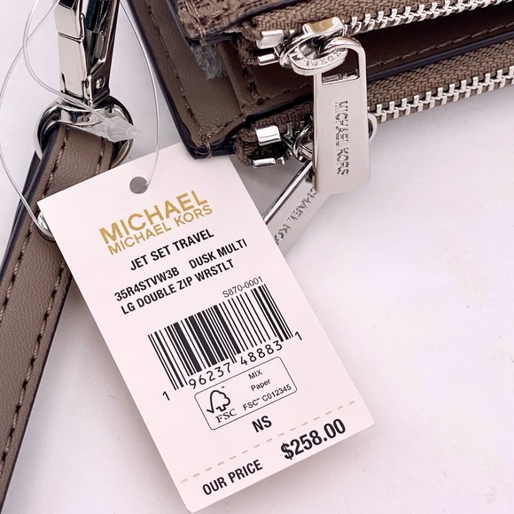 Michael Kors DoubleZip Wallet Wristlet Phone Case Dusk - Picture 12 of 15